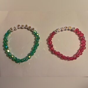 Pink and Green wicked Bracelets